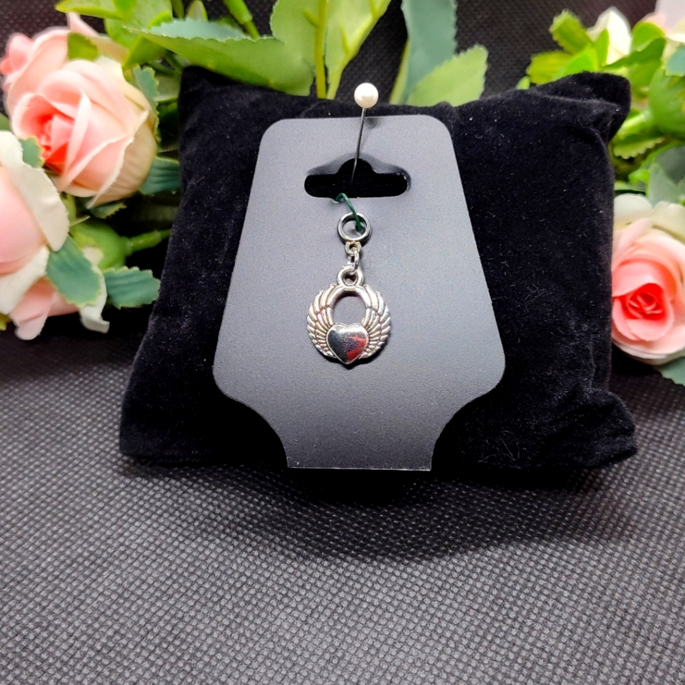 Heart with Wings Charm Pendant Zipper Pull